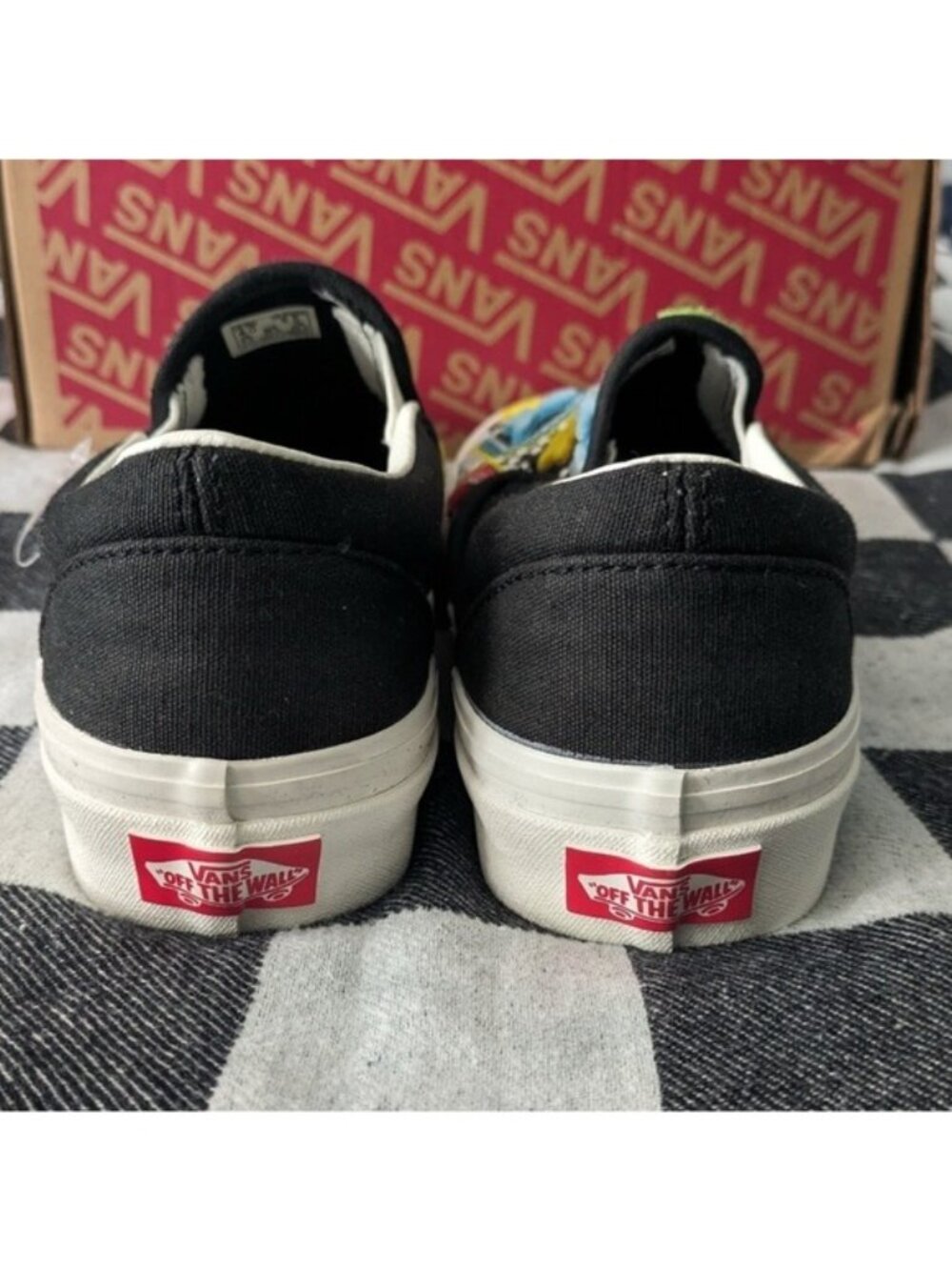 Vans Classic Slip On Women 5.5 Embroidered Craft Brown White Multicolor 0826 - Picture 2 of 9